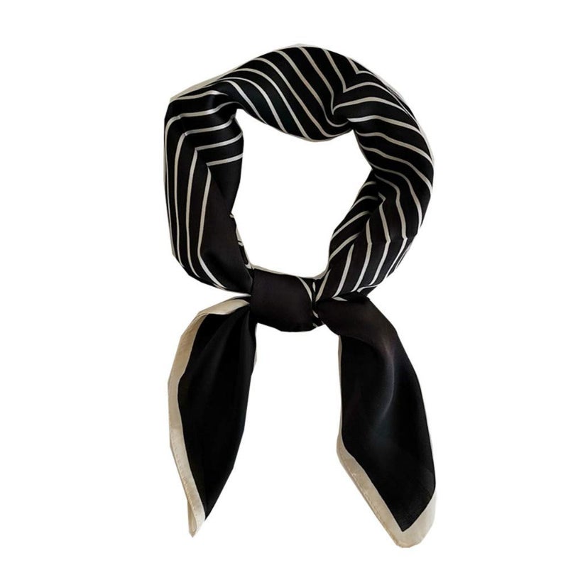 FONYVE Silk Feeling Scarf Medium Square Satin Head Wrap for Women 27.5 inches - Image 1
